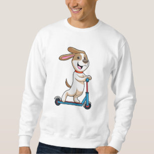 Dog as Biker with Scooter Sweatshirt