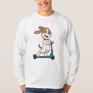 Dog as Biker with Scooter T-Shirt