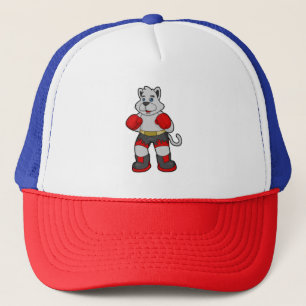 Dog as Boxer with Boxing gloves Trucker Hat