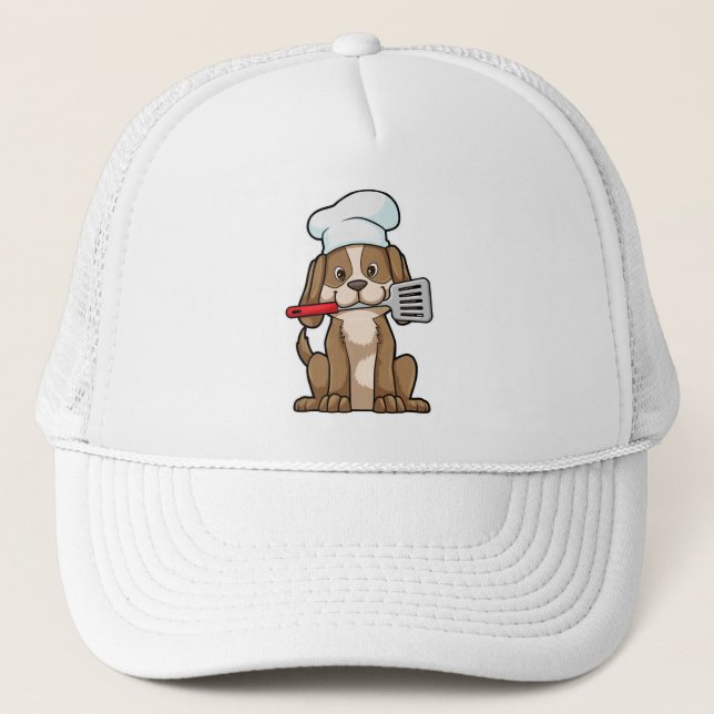 Dog as Cook with Chef's hat & Spatula (Front)