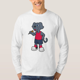 Dog as Dart player with Darts T-Shirt