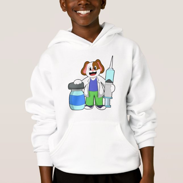 Dog as Doctor with Syringe (Front)