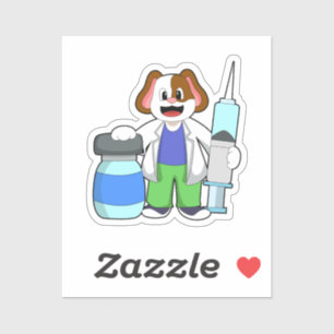 Dog as Doctor with Syringe