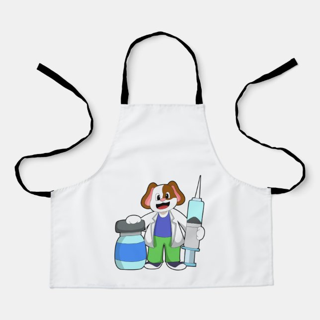 Dog as Doctor with Syringe Apron (Front)