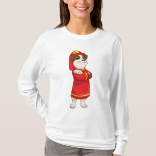 Dog as Firefighter with Helmet T-Shirt