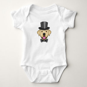 Dog as Groom with Bow Baby Bodysuit