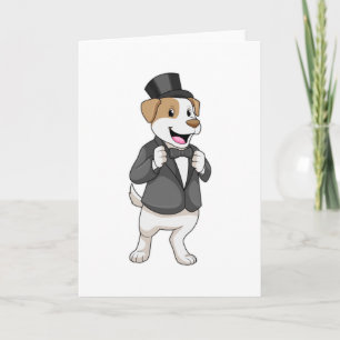 Dog as Groom with Ribbon Card