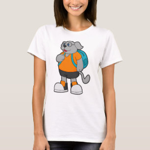 Dog as Hiker with Backpack T-Shirt