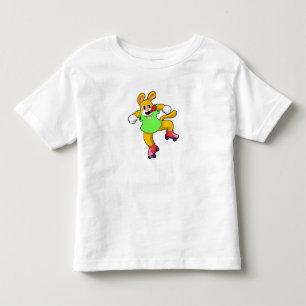 Dog as Inline Skater with Inline Skates Toddler T-shirt