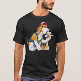 Dog as mechanic with tool box and tool 2 T-Shirt