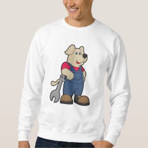 Dog as Mechanic with Wrench Sweatshirt