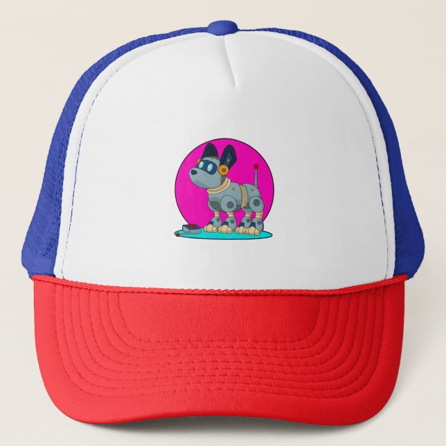 Dog as Robot Trucker Hat (Front)