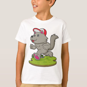 Dog as Runner with Cap T-Shirt