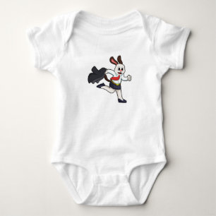 Dog as Secretary with Skirt Baby Bodysuit