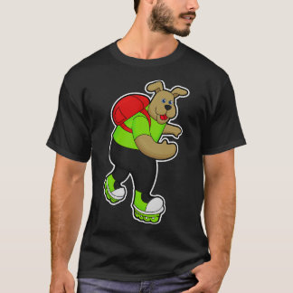 Dog as Skater with Inline skates Backpack T-Shirt