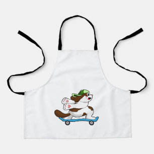 Dog as Skater with Skateboard Apron