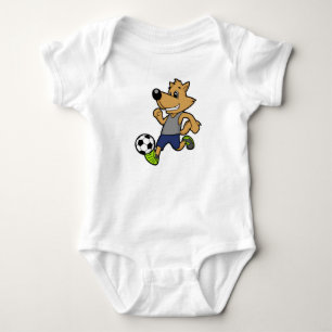 Dog as Soccer player at Soccer Baby Bodysuit