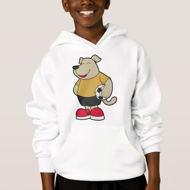 Dog as Soccer player with Soccer ball (Front)