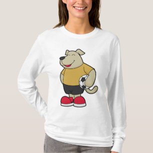 Dog as Soccer player with Soccer ball T-Shirt