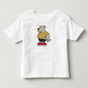 Dog as Soccer player with Soccer ball Toddler T-shirt
