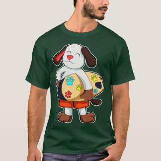 Dog as Surfer with Surfboard T-Shirt