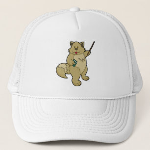 Dog as Teacher with Book & Pointer Trucker Hat