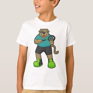 Dog as Tennis player with Tennis racket T-Shirt