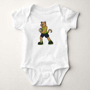 Dog as Volleyball player with Volleyball Baby Bodysuit