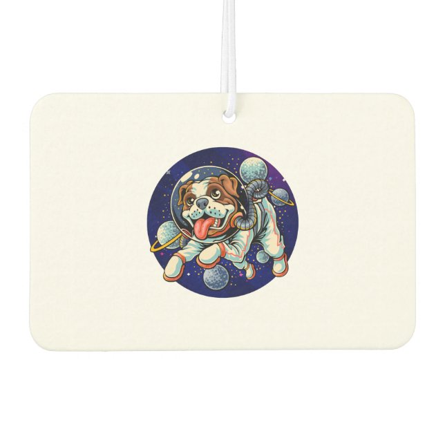 Dog Astronaut, space dog Air Freshener (Front)