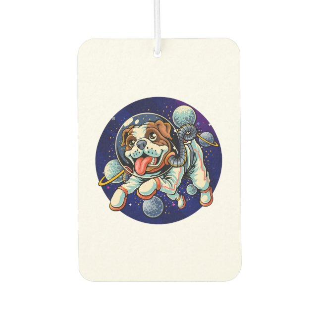 Dog Astronaut, space dog Air Freshener (Front)