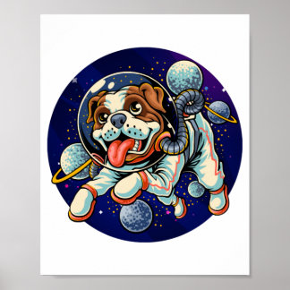 Dog Astronaut, space dog Poster