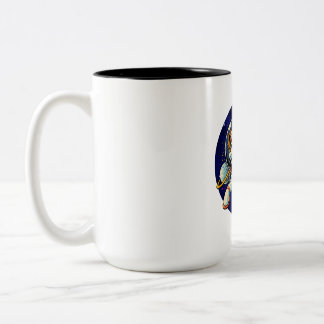 Dog Astronaut, space dog Two-Tone Coffee Mug