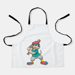 Dog at Baseball with Baseball bat Apron