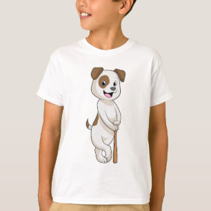 Dog at Baseball with Baseball bat T-Shirt
