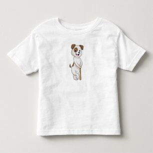 Dog at Baseball with Baseball bat Toddler T-shirt