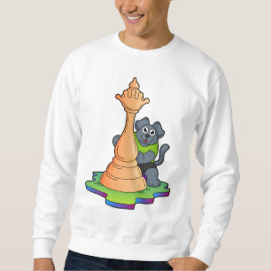 Dog at Chess with Chess piece Queen Sweatshirt