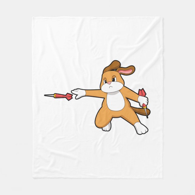 Dog at Darts with Dart.PNG Fleece Blanket (Front)