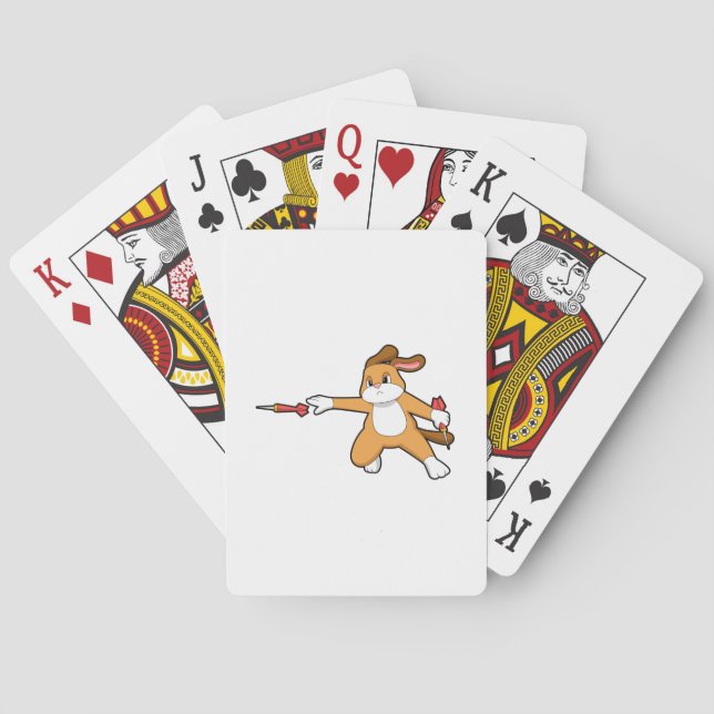 Dog at Darts with Dart.PNG Playing Cards (Back)