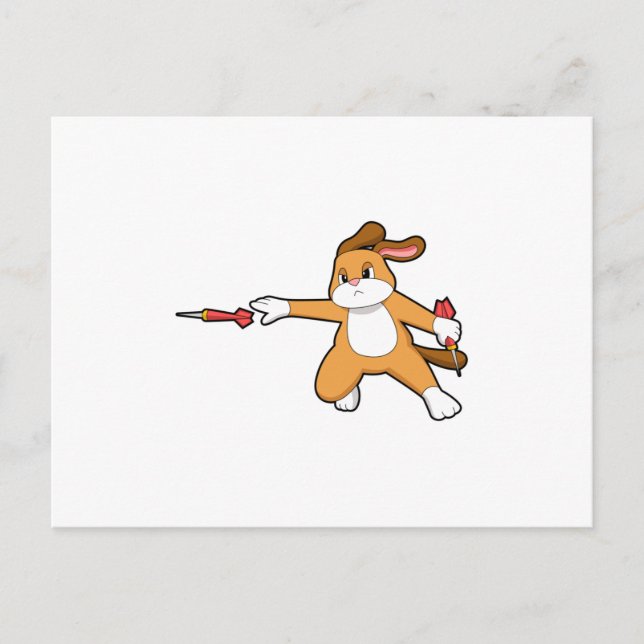 Dog at Darts with Dart.PNG Postcard (Front)