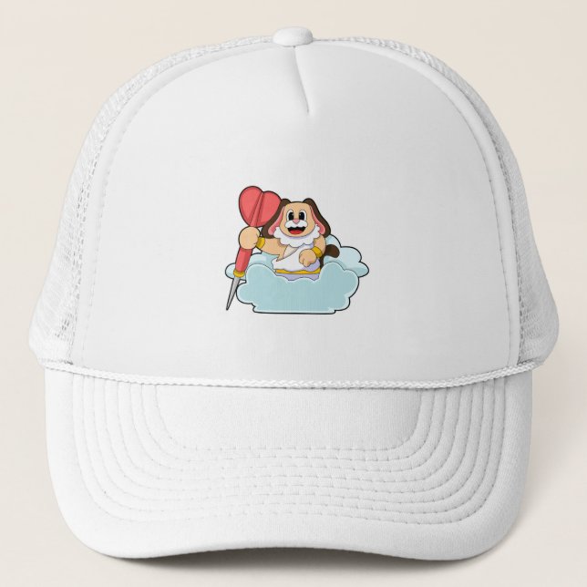 Dog at Darts with Dart Trucker Hat (Front)