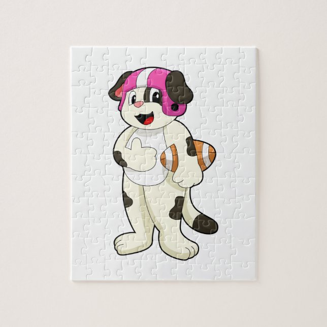 Dog at Football Sports Jigsaw Puzzle (Vertical)