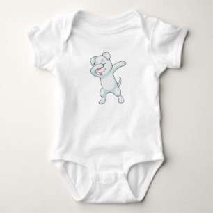 Dog at Hip Hop Dance Dab Baby Bodysuit