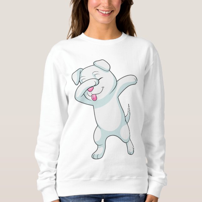 Dog at Hip Hop Dance Dab Sweatshirt (Front)