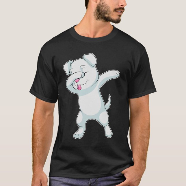 Dog at Hip Hop Dance Dab T-Shirt (Front)