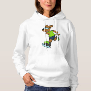 Dog at Ice skating with Goggles Hoodie