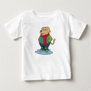 Dog at Ice skating with Ice skates Baby T-Shirt