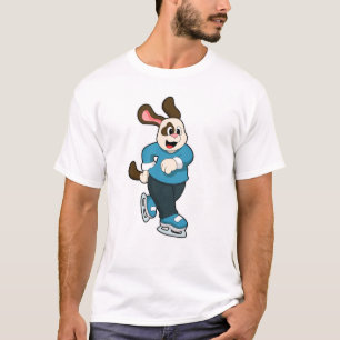 Dog at Ice skating with Ice skates T-Shirt