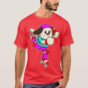Dog at Inline skating with Inline skates Cap T-Shirt