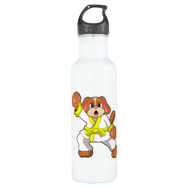 Dog at Karate Martial arts 710 Ml Water Bottle (Front)