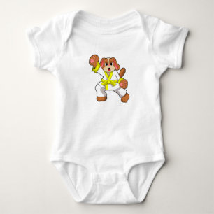 Dog at Karate Martial arts Baby Bodysuit